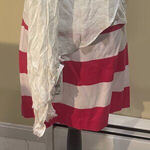 Vineyard Vines Pink White Stripe Summer Mini Skirt. Sz.12